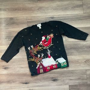 Vintage Carly St. Claire Christmas Sweater Medium